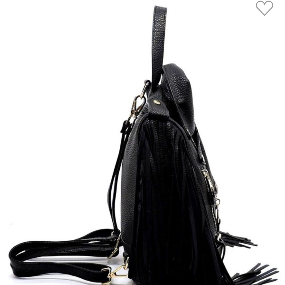 Motorcycle Jacket Fringe Backpack Purse - Picture 7 of 7